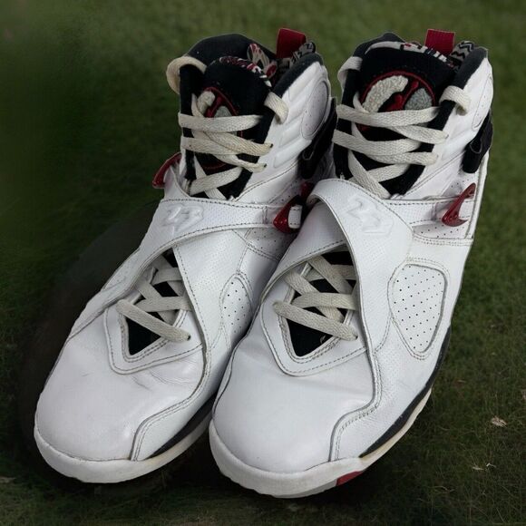 2017 Nike Air Jordan 8 Retro White Alternate 305381-104 Preowned Og Mens Size 11 - Picture 1 of 16